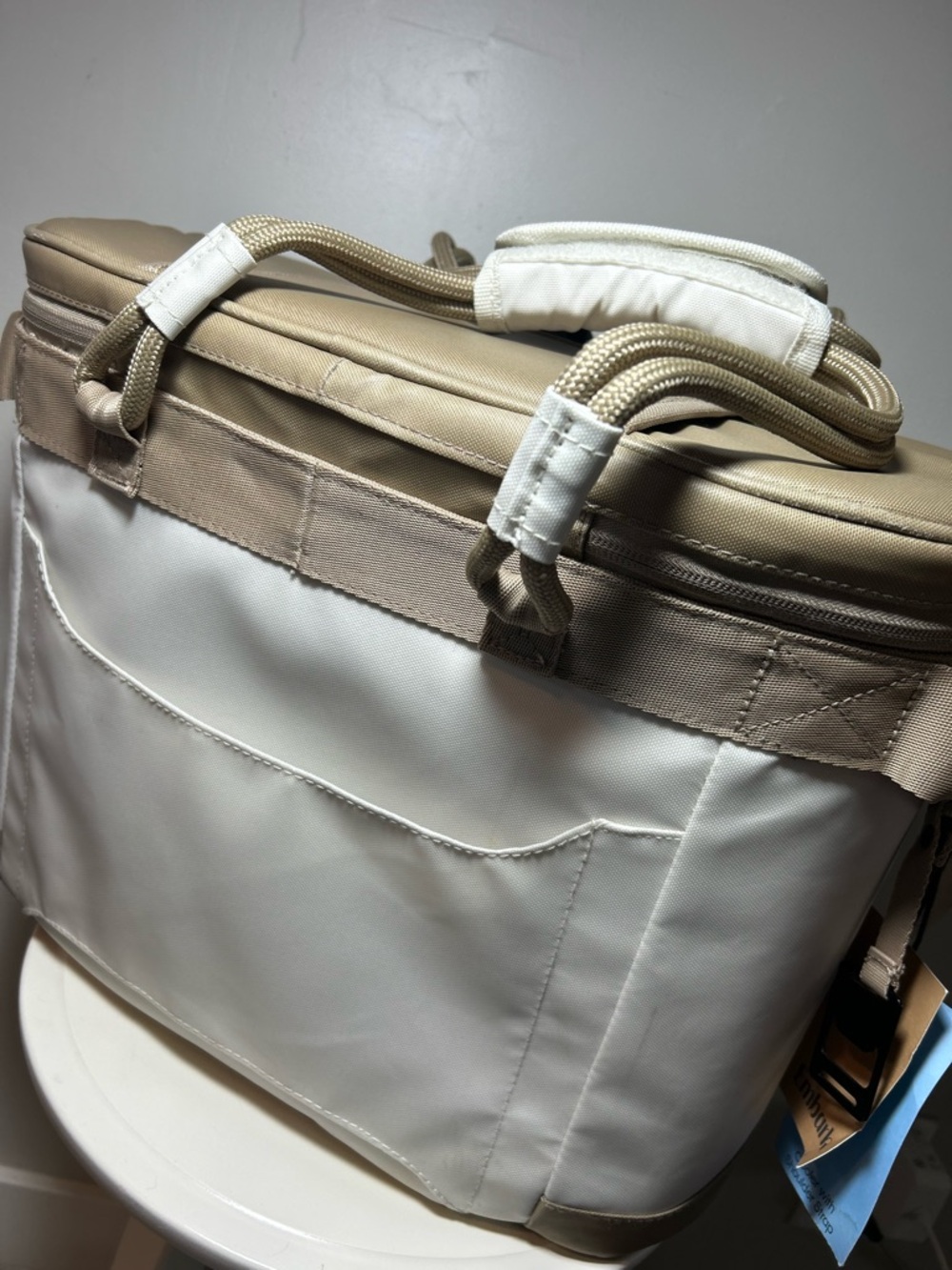 Beige and Cream Men’s Carry Bag